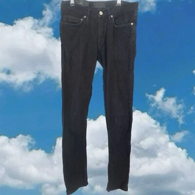 Pantalones de mezclilla Acne Studios para hombre Vega Moleskin talla 28 x 32 negros suaves pierna ajustada Foto 1 de 4