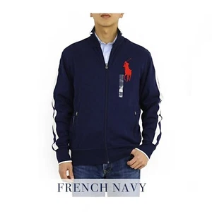 *MINOR DEFECT* Polo Ralph Lauren Big Pony Zip Jersey - Navy (Red) - Size Large - Picture 1 of 6