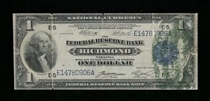 SC 1918 $1 FRBN Spread Eagle Richmond, VA (906A) - Picture 1 of 3