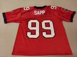 Mens Vintage adidas Warren Sapp Jersey M Medium Red Athletic - Picture 1 of 14