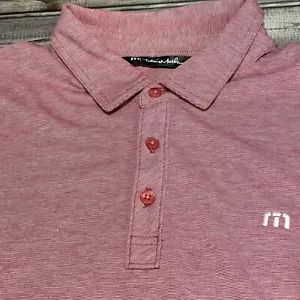 Travis Mathew Golf Polo Schläger Logo meliert rot Herren Größe Large - Bild 1 von 7