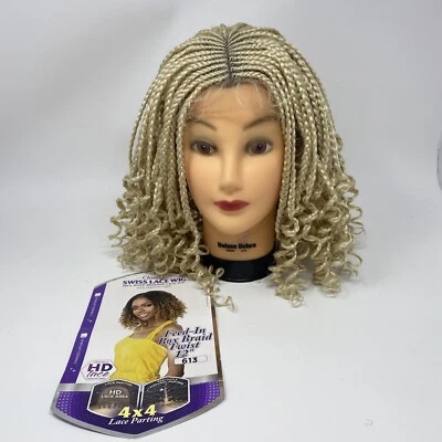 Cloud Nine Blonde Swiss Lace Wig Feed-In Box Braid Twist 12 Inch NWT￼ - Image 1 of 4