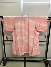 Japanese Vintage Kimono silk Juban pink Wind dirt tradition Height 50.39inch