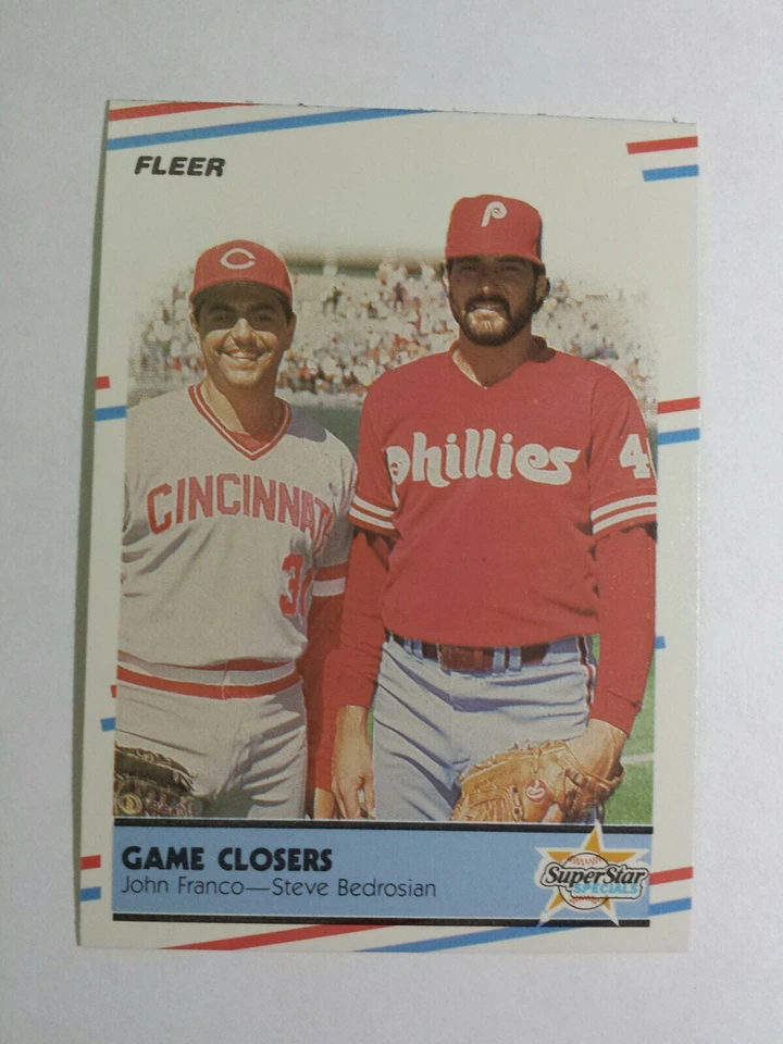 JOHN FRANCO & STEVE BEDROSIAN 1988 FLEER BASEBALL CARD # 627 C6591 - Image 1 of 1