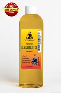 BLACK CURRANT SEED OIL UNREFINED ORGANIC 15% GLA COLD PRESSED PREMIUM PURE 24 OZ - Picture 1 of 12