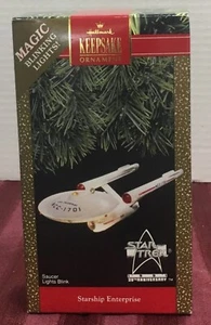 Hallmark Star Trek 1991 Starship Enterprise 25th Anniversary Lights Ornament - Picture 1 of 5