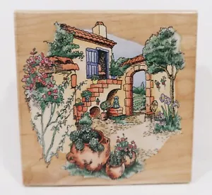 Estampilla de goma Stampendous 1998, W016 Adobe Garden - Imagen 1 de 3