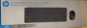 HP 150 Wired Mouse and Keyboard Combo - Black - Picture 1 of 3