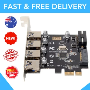 4 Ports PCI-E to USB 3.0 HUB PCI Express Expansion Card Adapter 5Gbps for Mother - Picture 1 of 10