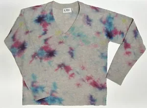 27 Miles Womens Cashmere Tie Dye Long Sleeve Sweater Top Size S - Picture 1 of 7