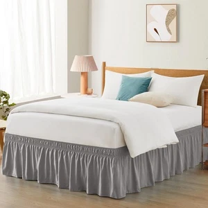 Entisn Grey Adjustable Bed Skirt for King King/Cal + 18" Drop, - Picture 1 of 7