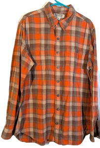 Duluth Trading Co. Hombre XLT Naranja Multicolor Franela Camisa Usada - Imagen 1 de 5