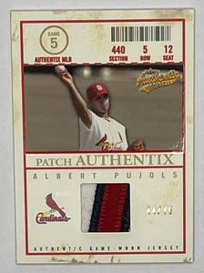 2005 Fleer Authentix Albert Pujols 3 color Jersey Relic 44/75 PA-AP read - Picture 1 of 2