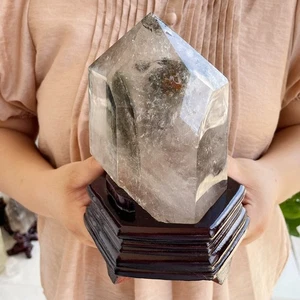 4.1LB Natural Phantom Ghost Quartz Obelisk Crystal Wand Point Healing G5976 - Picture 1 of 12