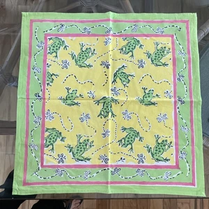 "Juego de 10 servilletas de algodón granada rosa amarillo verde 20"" cuadradas" - Imagen 1 de 2