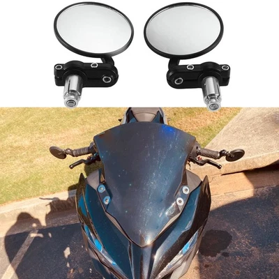 Espejos retrovisores de extremo de barra de moto de 7/8"" para Kawasaki Ninja 400abs 650 650R 125 Foto 1 de 4