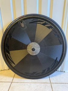 REAR Zipp Super-9 Carbon Clincher Rim Brake Disc Wheel Shimano 11 Speed - Picture 1 of 12