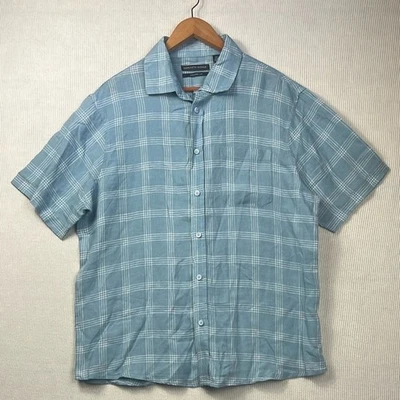 Saks Fifth Ave Black Label 100% Linen Men’s Button Up Shirt Size XL - Image 1 of 4