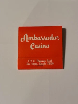 Vtg Ambassador Casino Las Vegas NV Unused Matchbook - Image 1 of 3