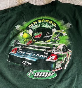 Vintage Dale Earnhardt Jr T-Shirt Mountain Dew Double Sided Size Large - Picture 1 of 3