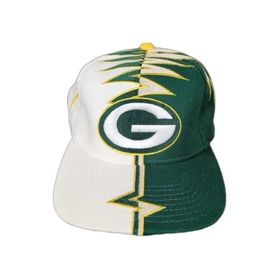 Gorra gorra de colección de los 90 Green Bay Packers con tirantes bordada onda de choque Foto 1 de 4