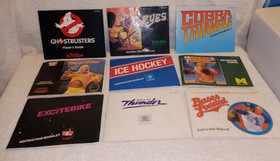 NES manual instruction book booklet lot Ghostbusters WWF WWE Excitebike Hockey