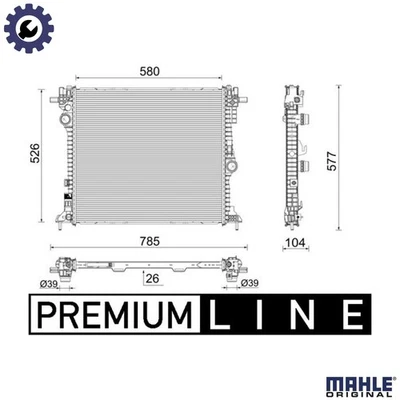 RADIATOR ENGINE COOLING CR 2587 000P FOR ALFA ROMEO 552 73 835/EC2 2.0L 4cyl - Image 1 of 4