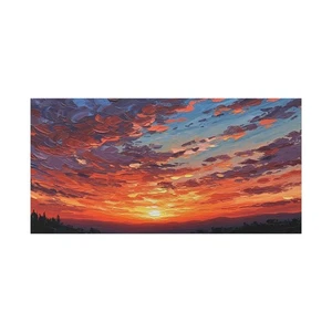 Sunset Canvas Wall Art, Colorful Home Decor, Vibrant Landscape Print, Gift - Picture 1 of 11