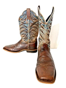 Ariat Firecatcher 10035952 Men's Brown and Blue Western Cowboy Boot - Size 10.5D - Picture 1 of 8