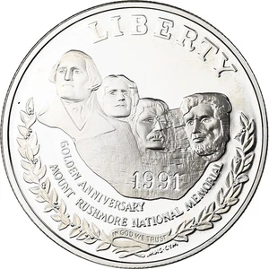 [#1284909] United States, Dollar, Mont Rushmore, 1991, San Francisco, Proof, Sil - Picture 1 of 2