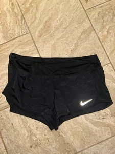 Nike Women's Black Dri-Fit Tempo Running Shorts Casual Activewear LARGE L - Picture 1 of 2