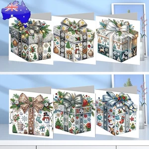 6PCS DIY Gift Box Diamond Art Greeting Cards Congratulations Cards & Gifts - Picture 1 of 9