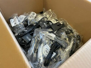 10x Dell 1m US USA 3 Pin Plug to C5 Cloverleaf Mains Power Lead Lead Cable - Picture 1 of 1