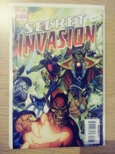 Secret Invasion #2 2008 2nd Print Variant High Grade 9.4 Marvel Comic PA8-287