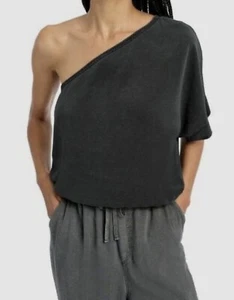 118 $ Splendid Damen schwarz Zinnia One-Shoulder Top Größe S - Bild 1 von 3