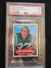 1971 Bazooka card PSA 5 Woodeshick Philadelphia Eagles West Virginia University