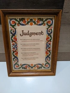 NEW VTG "Judgment: Don't judge a person by....." Wood Wall Plaque - Picture 1 of 9