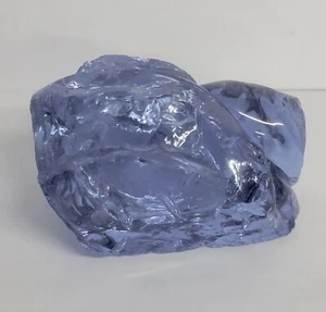 Vidrio Guernsey de colección 4,5 oz Periwinkle Blue Glass Cullet acuario peso de papel - Imagen 1 de 8
