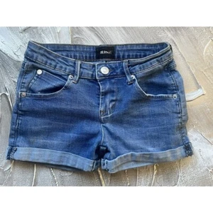 Hudson Girls Cuffed Designer Denim Jean Shorts Classic Blue Stretch Fit -Size 12 - Picture 1 of 7