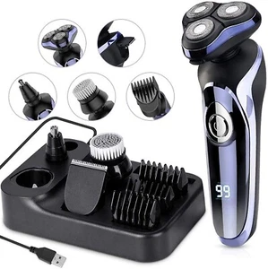 Electric Razor for Men, 4 in 1 Rotary Men Shaver Beard Trimmer, Electric Shav... - Picture 1 of 6
