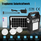 Tragbare Radio Solar Station Akku Lagerung Generator Kit mit Solarpanel & Lampe