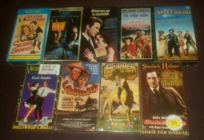 Lot of 9 sealed great movies VHS that begin with S Silverado Sherlock Holmes - Image 1 of 3