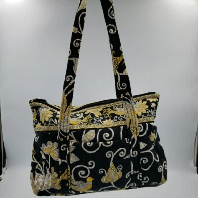 Bolso de Mano Vera Bradley Acolchado con Cremallera Doble Asa en Estampado Retirado Yellowbird Foto 1 de 4
