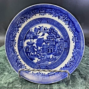 Platillo Royal Winton Flow Blue Willow Ware 5 1/2" Hecho en Inglaterra - Imagen 1 de 10