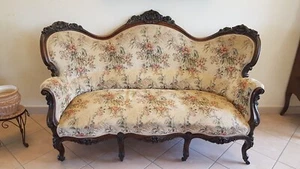 Divano D’epoca Con Due Poltrone Luigi Filippo - Foto 1 di 6