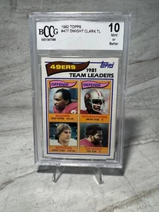 1982 Topps #477 Ricky Patton / Dwight Hicks / Dwight Clark / Fred Dean BCCG 10 - Imagen 1 de 2
