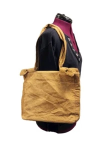 Unknown Brand Brown Faux Suede Like Zips Inside Zip Pocket Bag Tote Purse - Picture 1 of 7