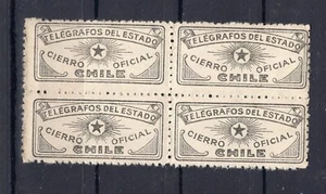 CHILE ca1940 Telegraph Siegel 4er Block postfrisch L1 - Bild 1 von 1