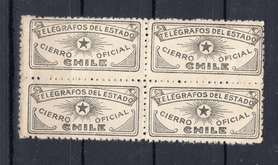 CHILE ca1940 Telegraph seal block of 4 MNH L1 - Image 1 of 1