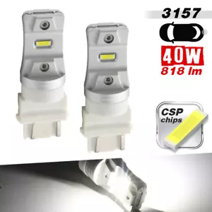 2x 3157 White 818 LM per Bulb, Bright LED for Brake Tail Stop Lamp Light Bulbs - Bild 1 von 6